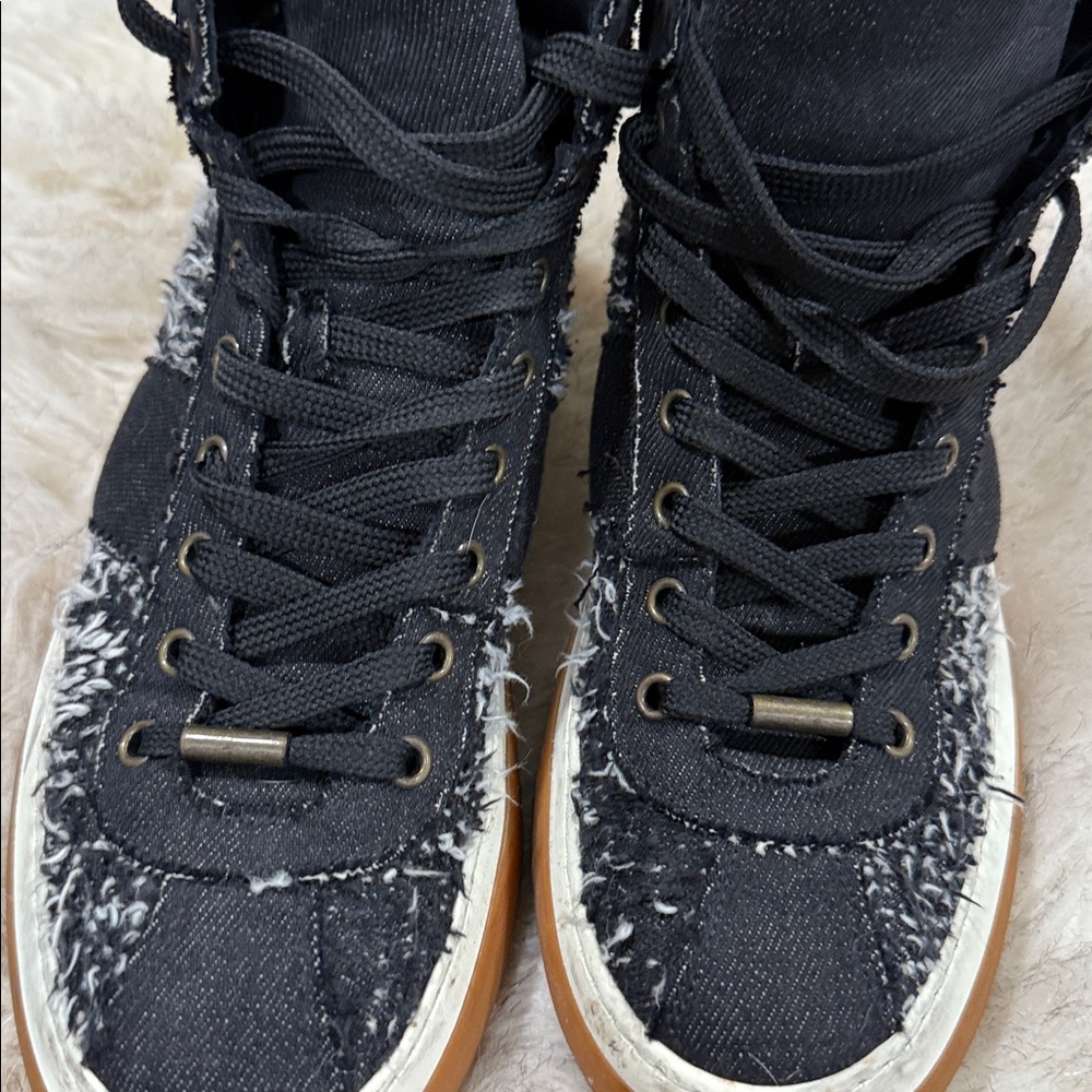 Jimmy Choo Black and White Boat Shoes